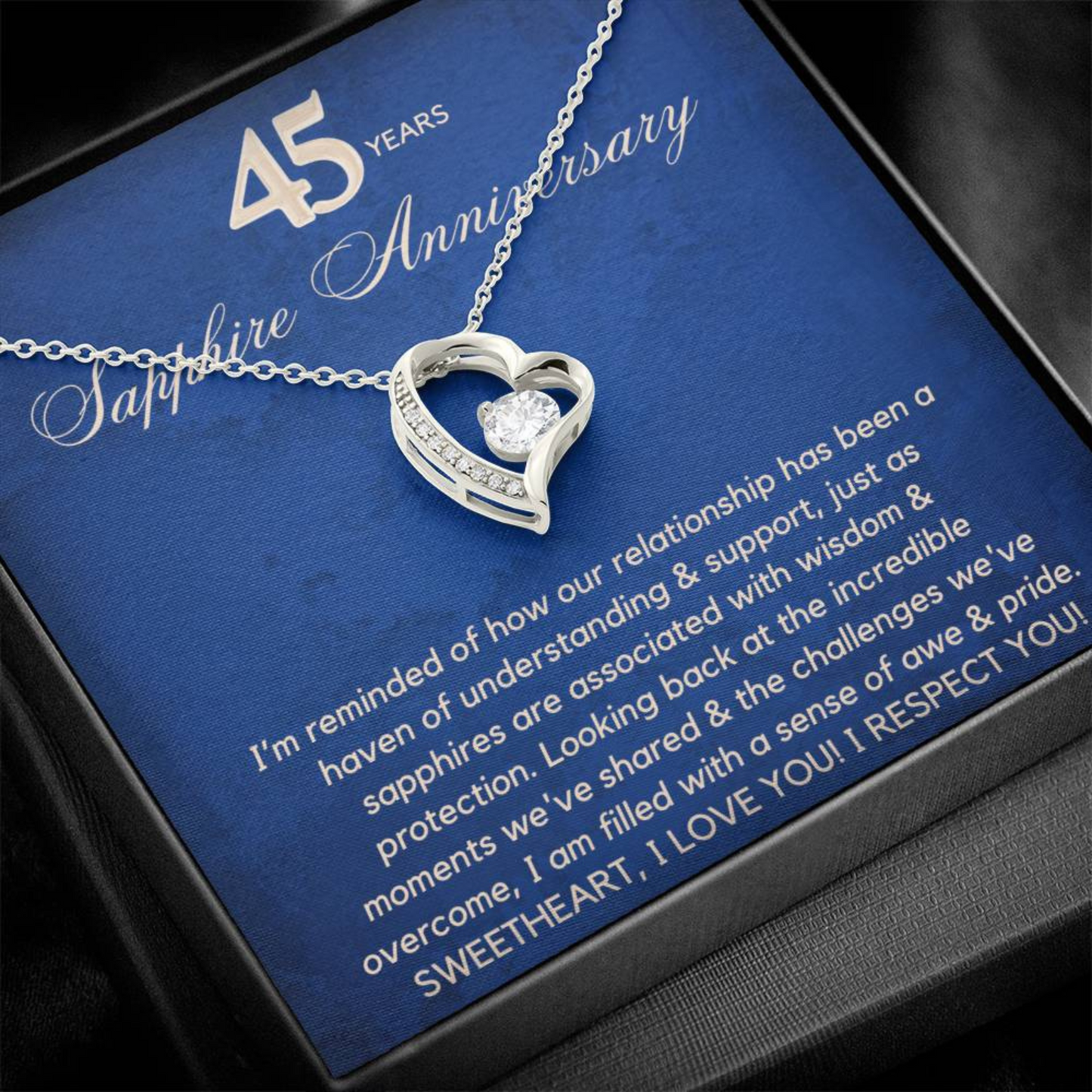 45th ANNIVERSARY GIFT, 45 Year Anniversary, Anniversary Gifts, Anniversary Gift, 45th Anniversary, 45 Anniversary, To My Wife Necklace