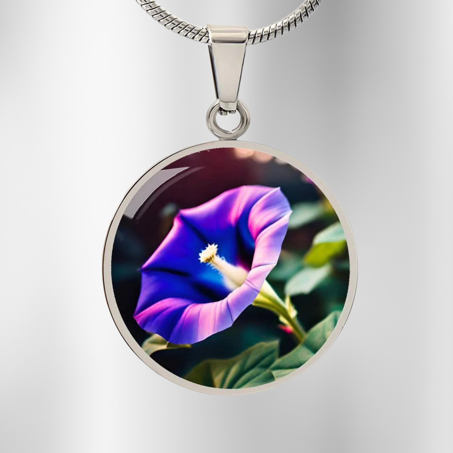 September Necklace Gift For Her Morning Glory Necklace Birth Month Flower Jewelry Plant Lover Gift Botanical Jewelry Gold Flower Pendant