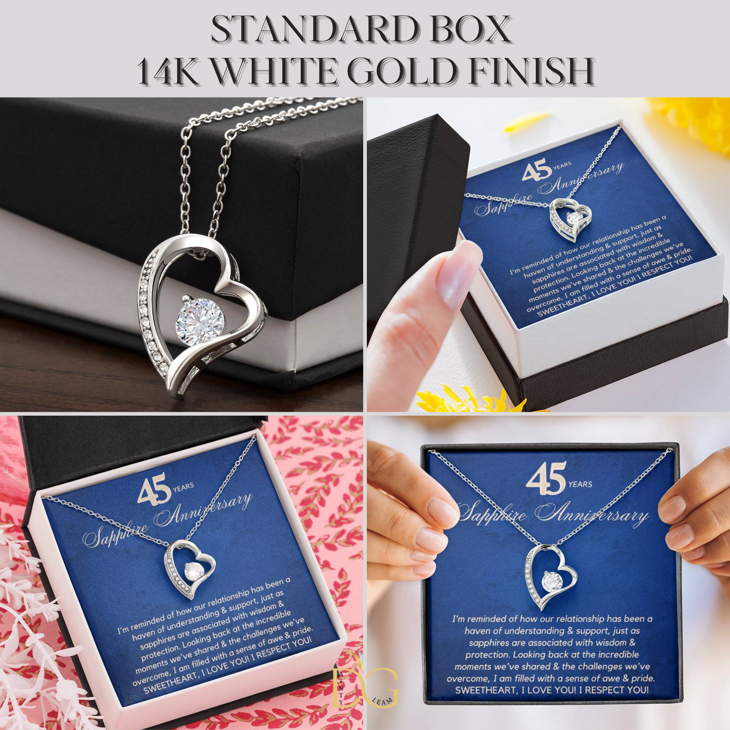 45th ANNIVERSARY GIFT, 45 Year Anniversary, Anniversary Gifts, Anniversary Gift, 45th Anniversary, 45 Anniversary, To My Wife Necklace