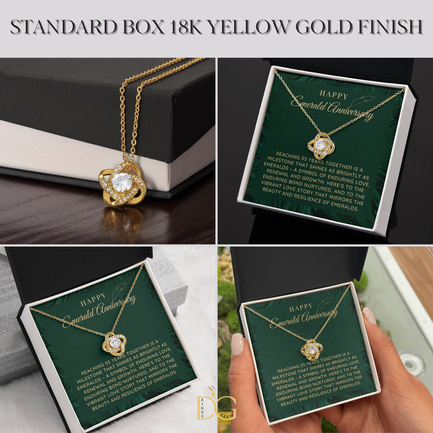 55th Wedding anniversary Gift, Emerald wedding anniversary gift, Wedding Gift, Anniversary milestone gift, Necklace for Wife, for Mom