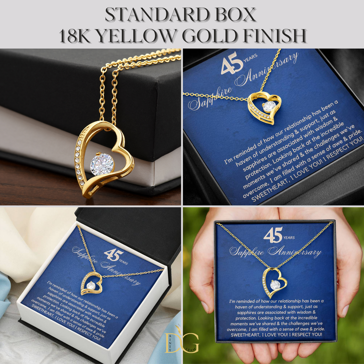 45th ANNIVERSARY GIFT, 45 Year Anniversary, Anniversary Gifts, Anniversary Gift, 45th Anniversary, 45 Anniversary, To My Wife Necklace