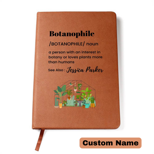 Botanophile Definition Custom Name Journal Plant Lover Gift Botany Interest Plant Enthusiast Diary Nature Enthusiast Plant Lady Plant Person