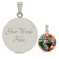 Clouded Leopard Pendant Necklace Personalized Engraved Animal Lover Jewelry Zodiac Charm Spirit Animal Resilience Gift for Her Mother Wife