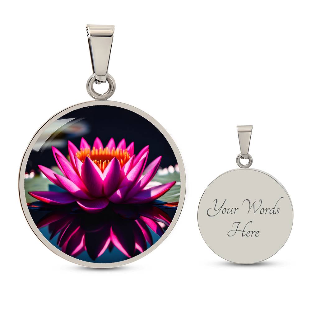 July Birth Month Flower Necklace Botanical Jewelry Necklace Water Lily Gold Flower Pendant Jewelry Plant Lover Gift Unique Gift For Her