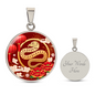 Chinese Zodiac Snake Necklace, Year of The Snake Necklace Gold, Personalized Chinese Zodiac Silver Pendant, 2025 Chinese Lunar New Year