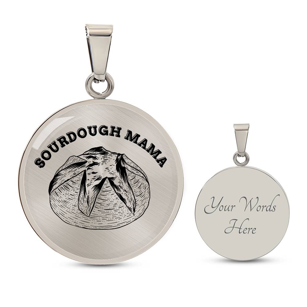 Sourdough Mama Baking Pendant Sourdough Baking Necklace Homesteading Pendant Necklace Gifts Baking Enthusiast Gift for Sourdough Bread Baker