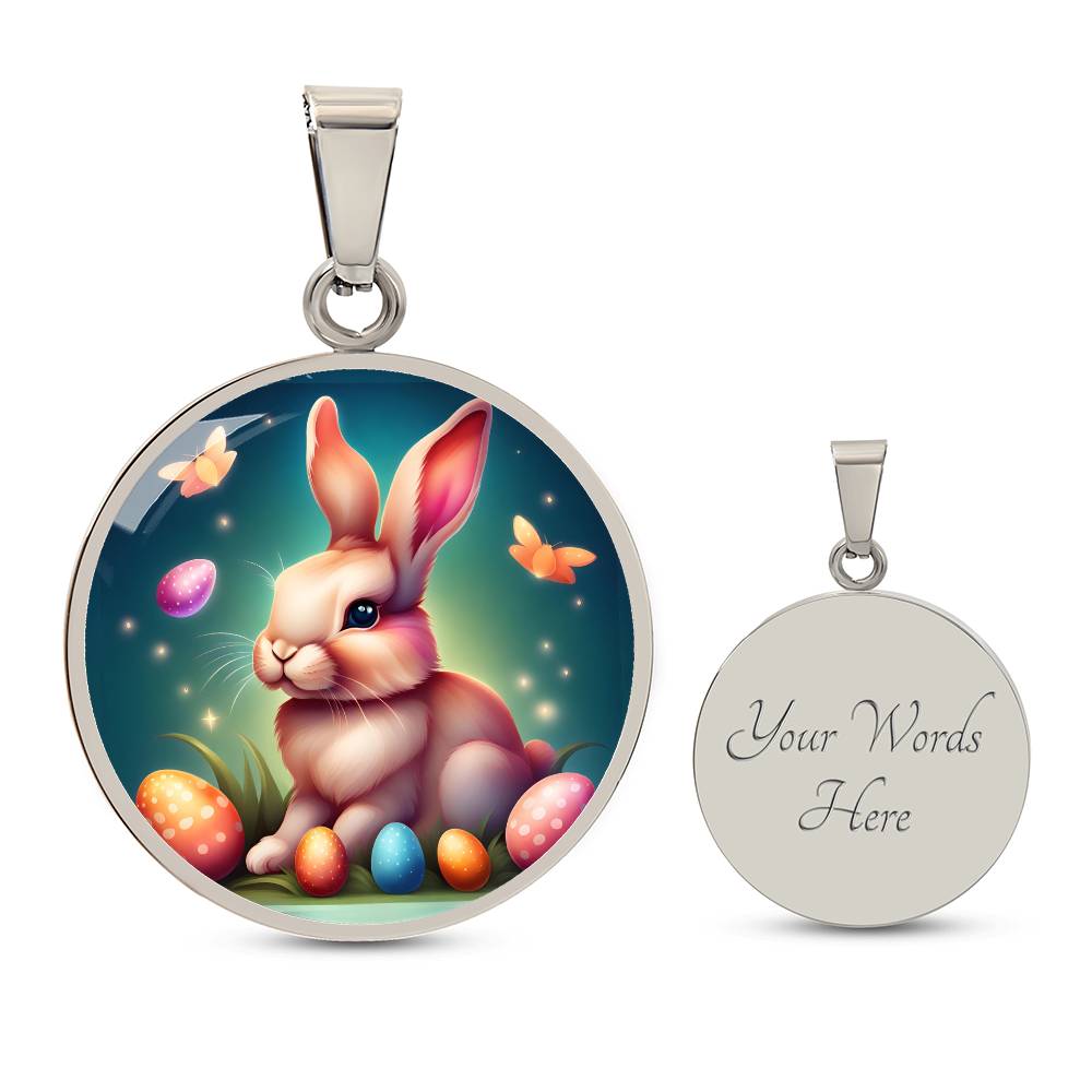 Personalized Year of the Rabbit 3D Pendant Chinese Zodiac Animal Engraved Jewelry Mothers Day Gift Easter Bunny Necklace Festive Spirit