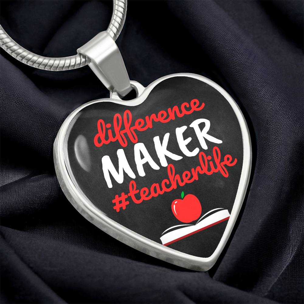Personalized Teacher Appreciation Gifts, Gift for Best Teacher, Back To School Teacher Life Pendant Necklace, Teacher Gifts For Graduation