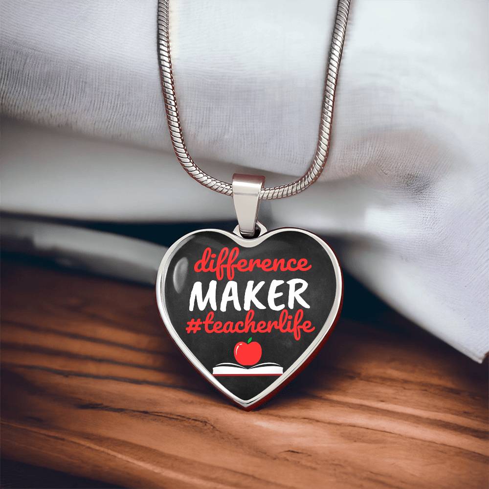 Personalized Teacher Appreciation Gifts, Gift for Best Teacher, Back To School Teacher Life Pendant Necklace, Teacher Gifts For Graduation