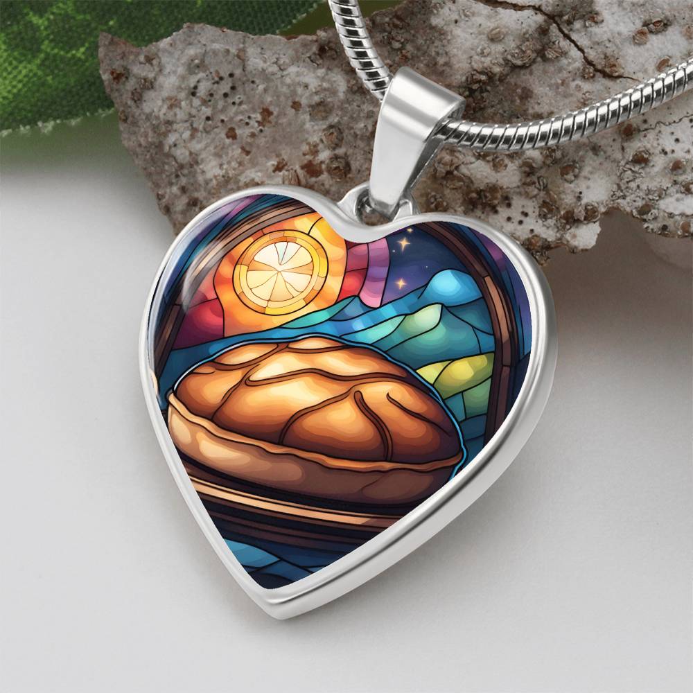 Sourdough Stained Glass Pendant, Baking gifts for mum, sourdough bread gifts, homesteading, pendant necklace, sourdough baking, baker woman