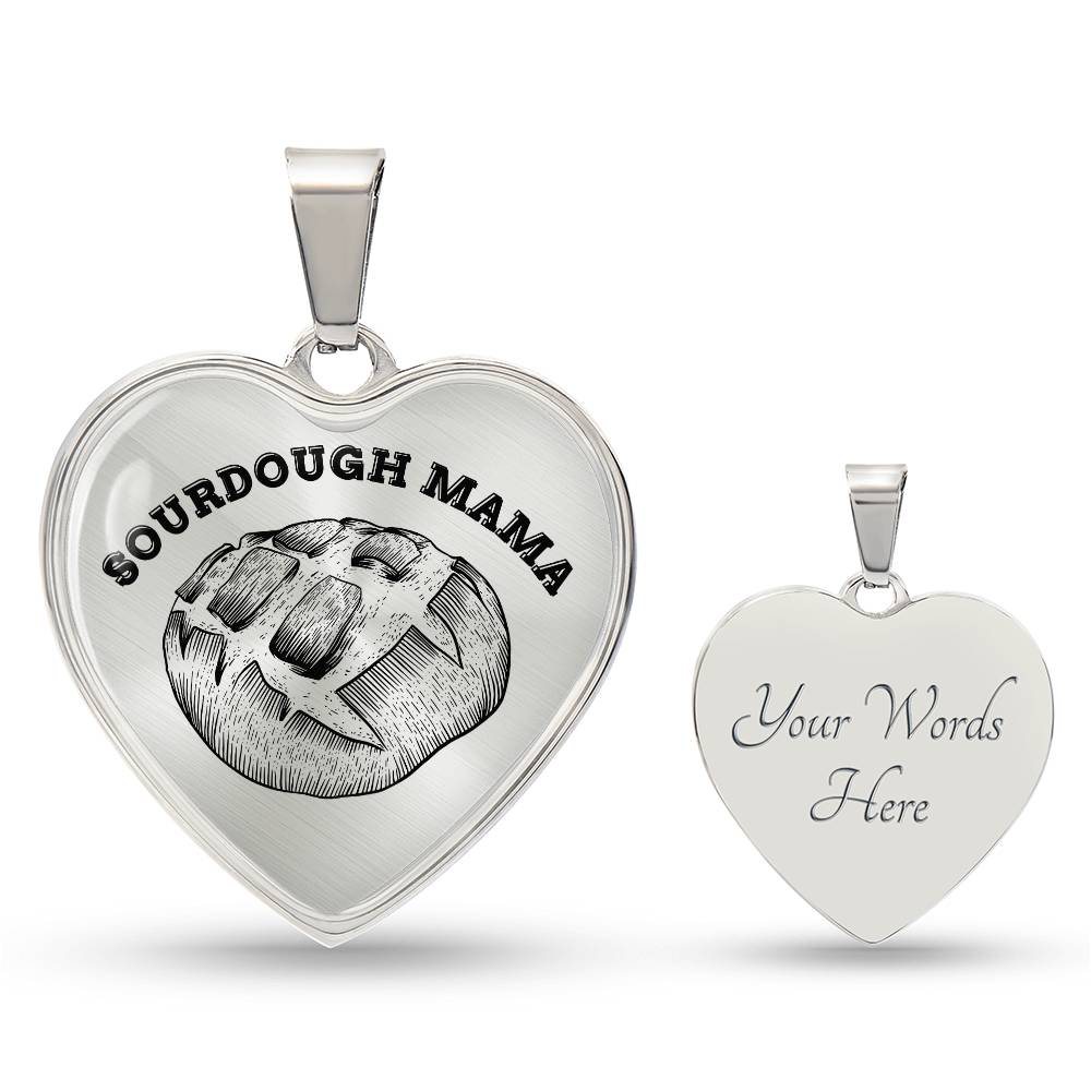 Sourdough Mama Baking Pendant Sourdough Baking Necklace Homesteading Pendant Necklace Gifts Baking Enthusiast Gift for Sourdough Bread Baker