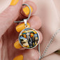 Elephant Faux Stained Glass Personalized Pendant Necklace Gift For Exotic Animal Lover Jewelry For Birthday Gift For Daughter Christmas Gift