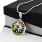 Mama Bear and Cub Stained Glass Personalized Pendant Necklace Gift For Mom Grandma Jewelry Momma Bear Baby Shower Gifts For Birthday