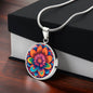 Sakura Pendant Necklace, April Birth Month Flower, Aries Taurus Birthday Gifts, Birthflower Pendant Necklace Jewelry, Floral Trippy Art