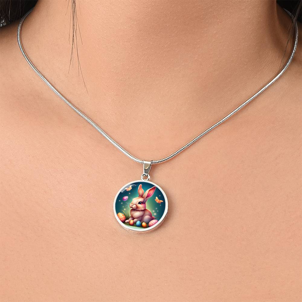 Personalized Year of the Rabbit 3D Pendant Chinese Zodiac Animal Engraved Jewelry Mothers Day Gift Easter Bunny Necklace Festive Spirit