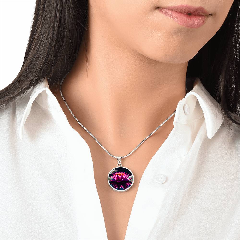 July Birth Month Flower Necklace Botanical Jewelry Necklace Water Lily Gold Flower Pendant Jewelry Plant Lover Gift Unique Gift For Her