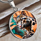 Clouded Leopard Pendant Necklace Personalized Engraved Animal Lover Jewelry Zodiac Charm Spirit Animal Resilience Gift for Her Mother Wife