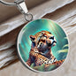 Jaguar Engraved Celtic Native American Zodiac Animal Charm Pendant Personalized Necklace Protection Spirit Dream Cat Jewelry Gift
