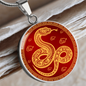 Chinese Zodiac Snake Necklace, Year of The Snake Necklace Gold, Personalized Chinese Zodiac Silver Pendant, 2025 Chinese Lunar New Year