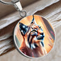 Lynx Pendant Necklace Personalized Engraved Celtic Cat Lover Jewelry Zodiac Charm Spirit Animal Mystical Wildcat Gift for Her Mother Wife
