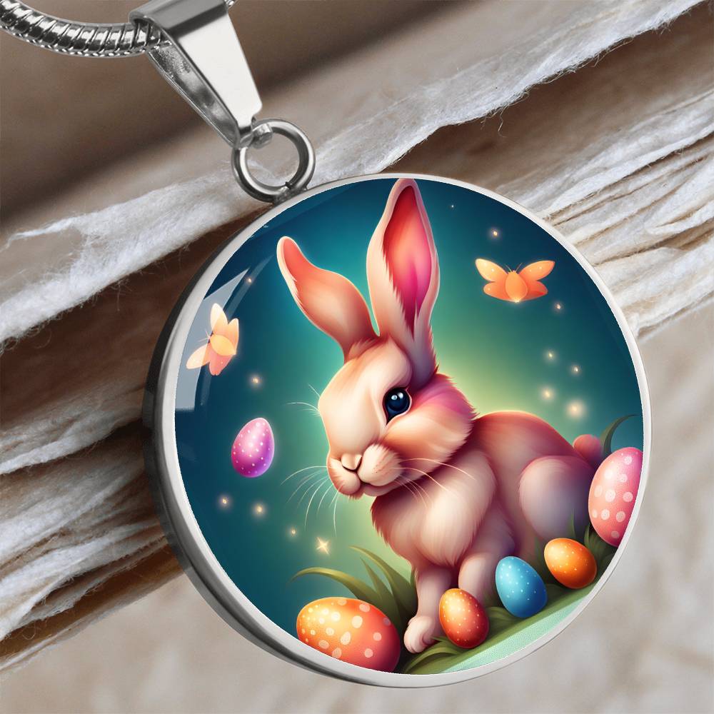 Personalized Year of the Rabbit 3D Pendant Chinese Zodiac Animal Engraved Jewelry Mothers Day Gift Easter Bunny Necklace Festive Spirit