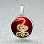 Chinese Zodiac Snake Necklace, Year of The Snake Necklace Gold, Personalized Chinese Zodiac Silver Pendant, 2025 Chinese Lunar New Year