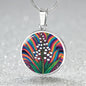 Lily of the Valley, May Birth Month Flower Pendant Necklace Gift, Floral Trippy Art, Daisies Vintage rave birth flower, Groovy Boho Hippie