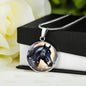 Black Stallion Pendant Necklace Horse Chinese Zodiac Animal Pendant 3D Dreamy Pony Art Jewelry Horse Lover Gift Dream Spirit Animal