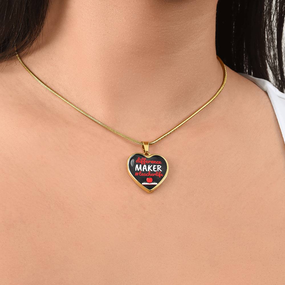 Personalized Teacher Appreciation Gifts, Gift for Best Teacher, Back To School Teacher Life Pendant Necklace, Teacher Gifts For Graduation