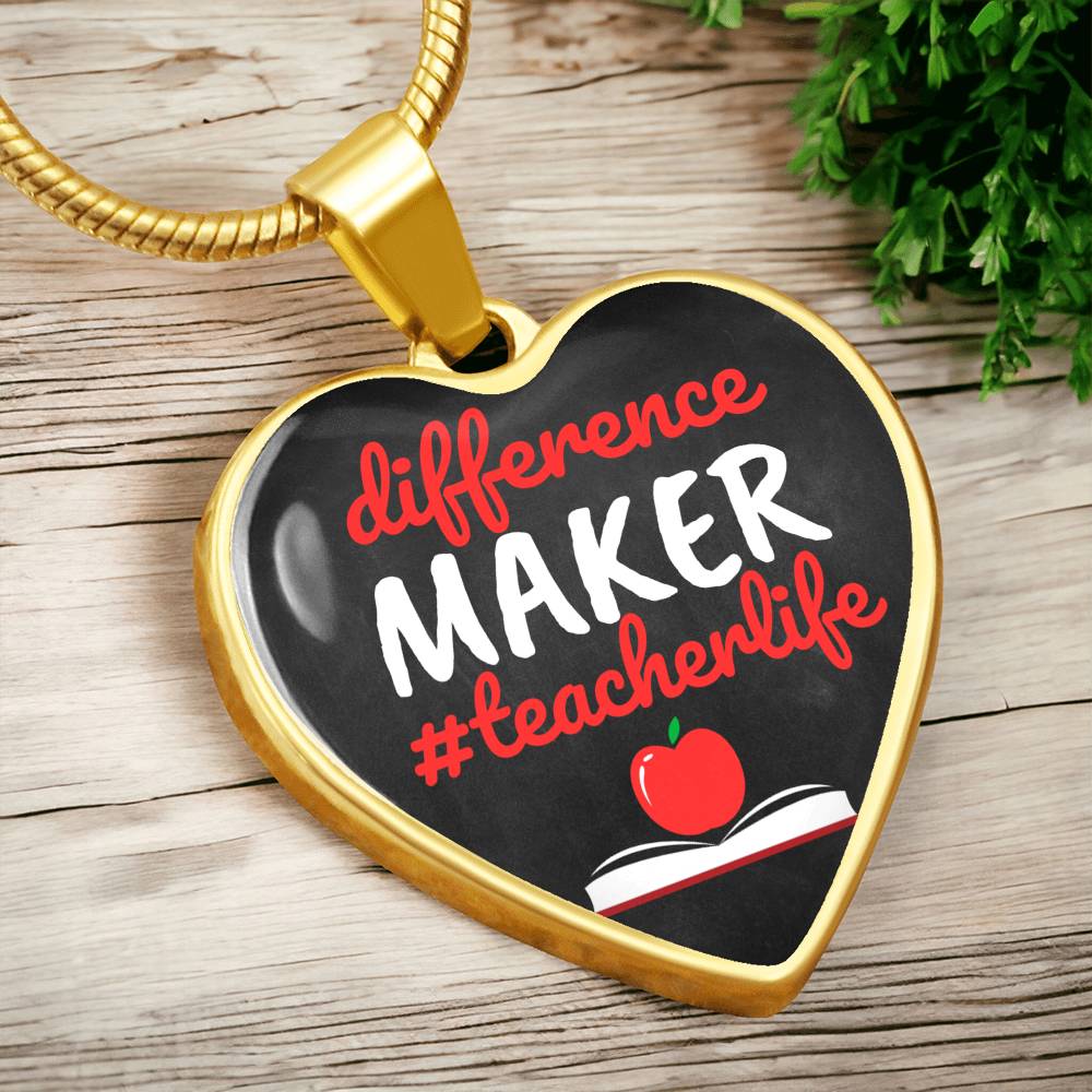 Personalized Teacher Appreciation Gifts, Gift for Best Teacher, Back To School Teacher Life Pendant Necklace, Teacher Gifts For Graduation