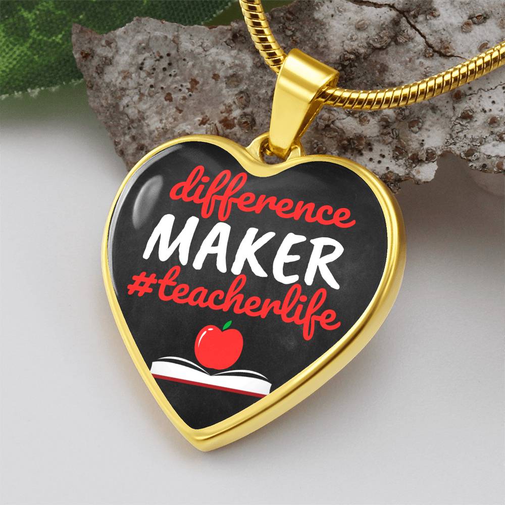 Personalized Teacher Appreciation Gifts, Gift for Best Teacher, Back To School Teacher Life Pendant Necklace, Teacher Gifts For Graduation