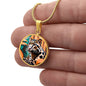 Clouded Leopard Pendant Necklace Personalized Engraved Animal Lover Jewelry Zodiac Charm Spirit Animal Resilience Gift for Her Mother Wife