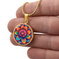 Sakura Pendant Necklace, April Birth Month Flower, Aries Taurus Birthday Gifts, Birthflower Pendant Necklace Jewelry, Floral Trippy Art