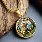 Mama Bear and Cub Stained Glass Personalized Pendant Necklace Gift For Mom Grandma Jewelry Momma Bear Baby Shower Gifts For Birthday
