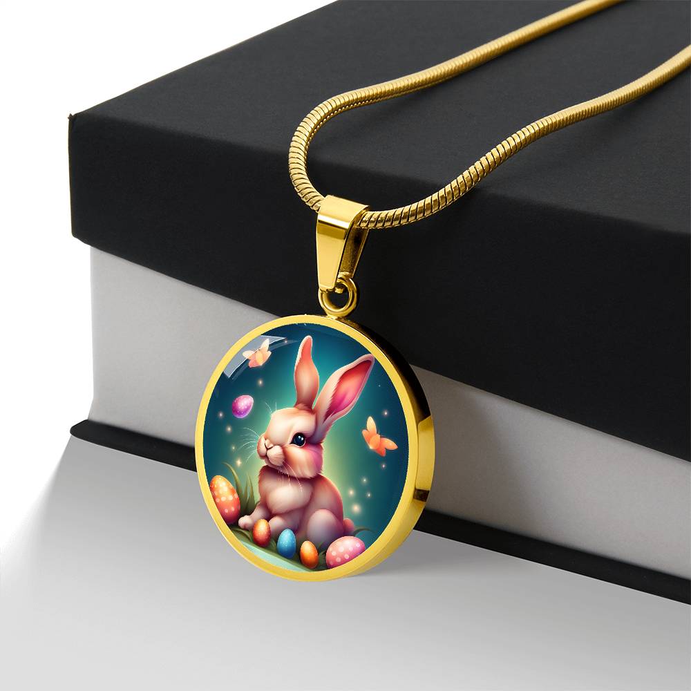 Personalized Year of the Rabbit 3D Pendant Chinese Zodiac Animal Engraved Jewelry Mothers Day Gift Easter Bunny Necklace Festive Spirit