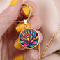 Water Lily Necklace July Birth Month Flower Jewelry Plant Lover Gift Engraved Gold Floral Pendant Valentines & Mothers Day Nature Lover Gift