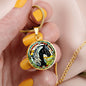 Black Stallion Pendant Necklace Horse Chinese Zodiac Animal Pendant Stained Glass Pony Art Jewelry Horse Lover Gift Dream Spirit Animal