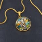 Elephant Faux Stained Glass Personalized Pendant Necklace Gift For Exotic Animal Lover Jewelry For Birthday Gift For Daughter Christmas Gift