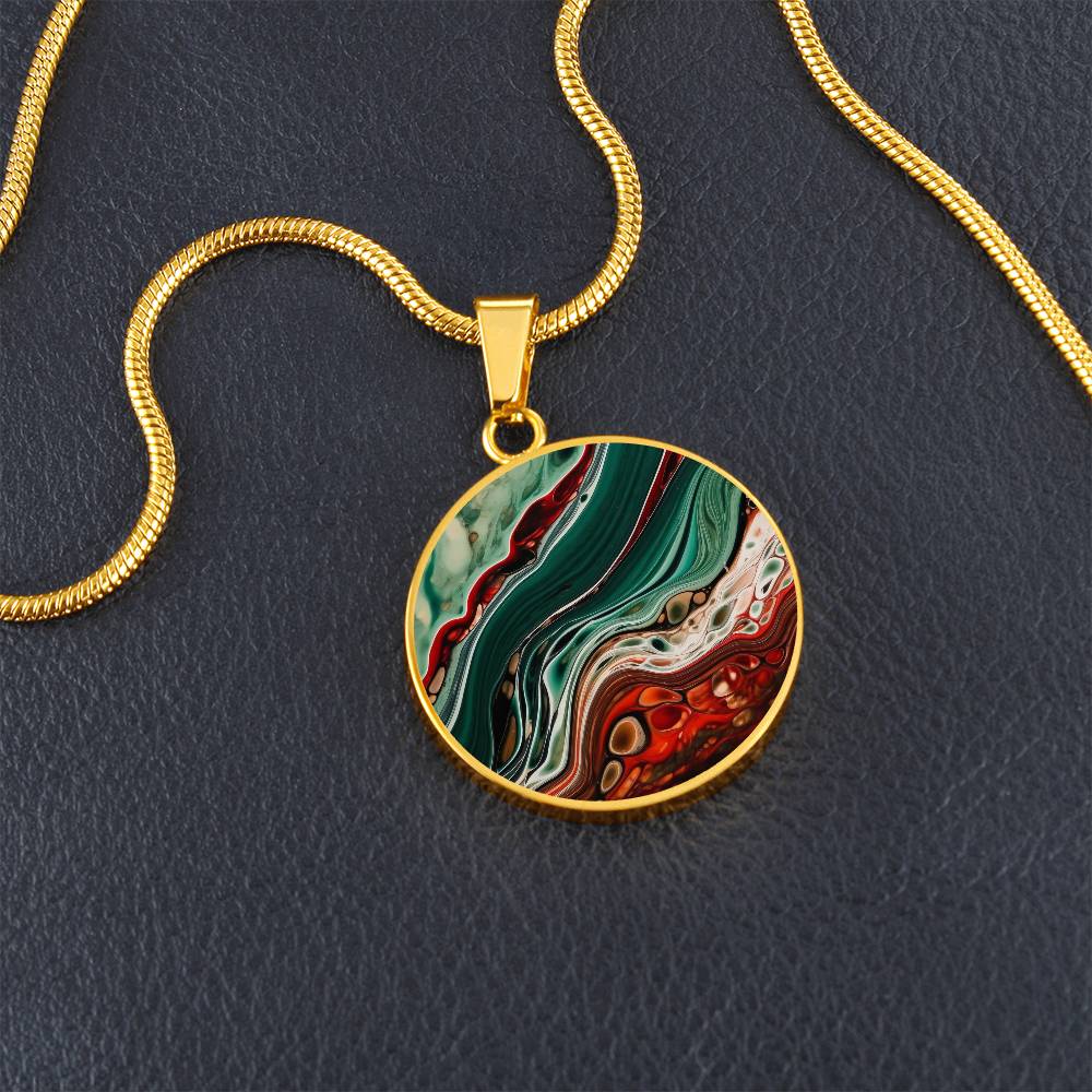 Pendant Necklace Marble Beauty Mesmerizing 3D imagination elegance Captivating Swirling Pattern Texture Ethereal Atmosphere Artistic Wonder