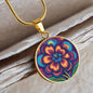 African Violet Necklace, Personalized February Birth Month Flower Jewelry, Gold Floral Charm Pendant Valentines & Birthday Gift For Her