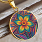 Daffodil Necklace, Personalized March Birth Month Flower Jewelry, Engravable Gold Floral Charm Pendant Gift For Birthdays & Mothers Day