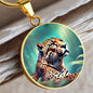 Jaguar Engraved Celtic Native American Zodiac Animal Charm Pendant Personalized Necklace Protection Spirit Dream Cat Jewelry Gift