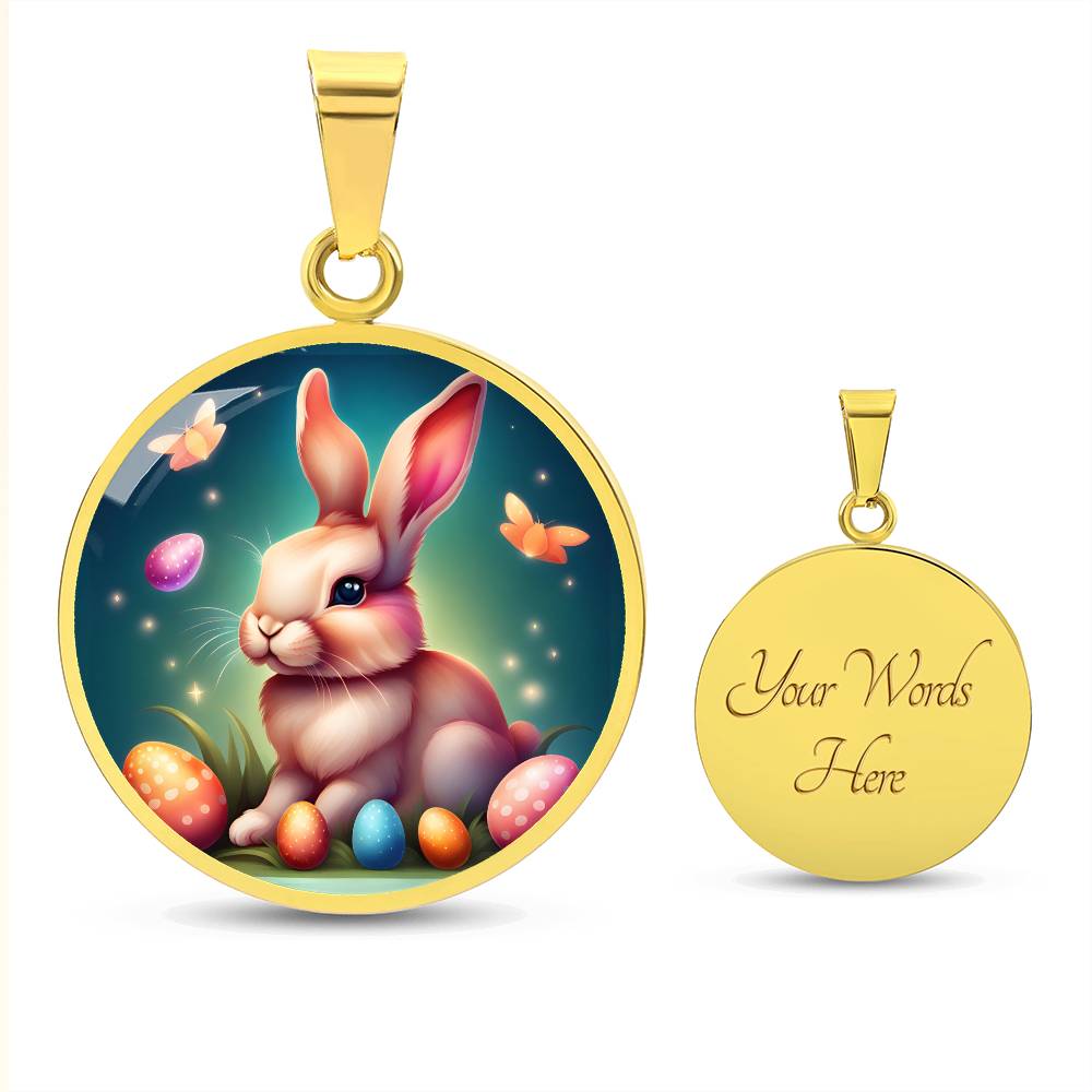 Personalized Year of the Rabbit 3D Pendant Chinese Zodiac Animal Engraved Jewelry Mothers Day Gift Easter Bunny Necklace Festive Spirit