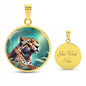 Jaguar Engraved Celtic Native American Zodiac Animal Charm Pendant Personalized Necklace Protection Spirit Dream Cat Jewelry Gift