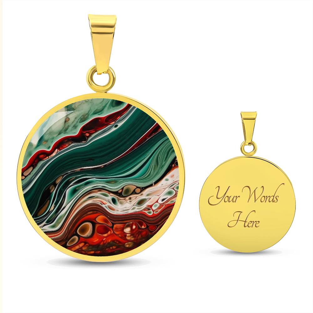 Pendant Necklace Marble Beauty Mesmerizing 3D imagination elegance Captivating Swirling Pattern Texture Ethereal Atmosphere Artistic Wonder