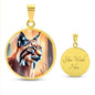Lynx Pendant Necklace Personalized Engraved Celtic Cat Lover Jewelry Zodiac Charm Spirit Animal Mystical Wildcat Gift for Her Mother Wife