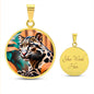 Clouded Leopard Pendant Necklace Personalized Engraved Animal Lover Jewelry Zodiac Charm Spirit Animal Resilience Gift for Her Mother Wife