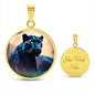 Jaguar Engraved Celtic Native American Zodiac Animal Charm Pendant Personalized Necklace Protection Spirit Dream Cat Jewelry Gift