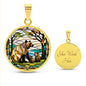 Mama Bear and Cub Stained Glass Personalized Pendant Necklace Gift For Mom Grandma Jewelry Momma Bear Baby Shower Gifts For Birthday