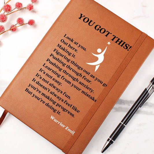 You Got This Inspirational Custom Name Journal, Personalised Name Notebook Gift, Empowerment Affirmations Strength Resilience, Warrior gift